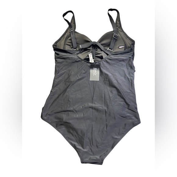 DACI retro cross front tummy control full bottom coverage one piece swimsuit NWT - Picture 3 of 9